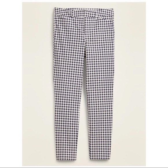 Old Navy Pants - NWT High Waisted Ankle Pant. Sz. 12 Blue Gingham